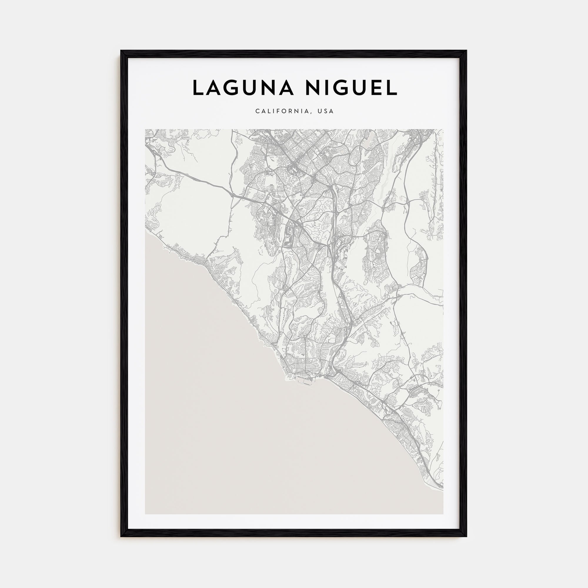 Laguna Niguel Map Portrait Poster