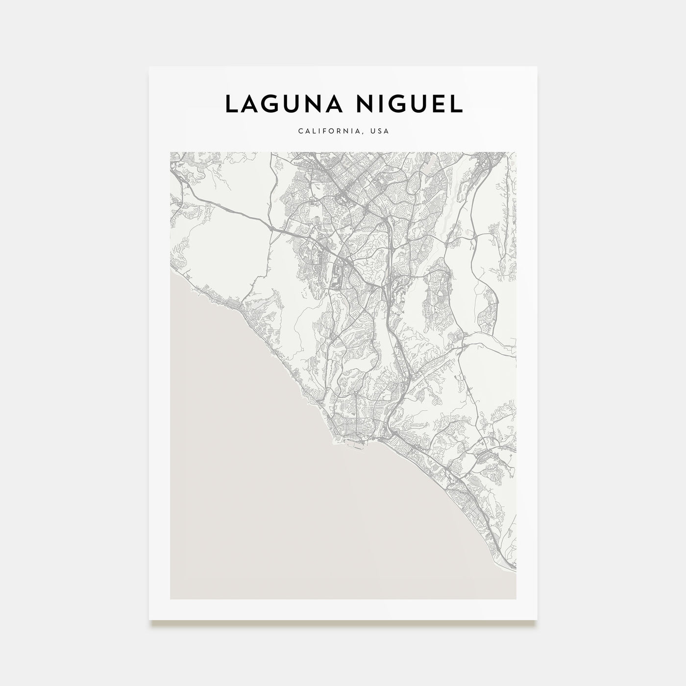 Laguna Niguel Map Portrait Poster
