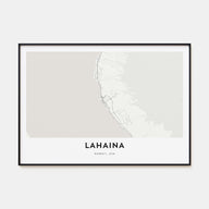 Lahaina Map Landscape Poster