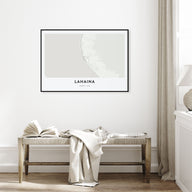 Lahaina Map Landscape Poster