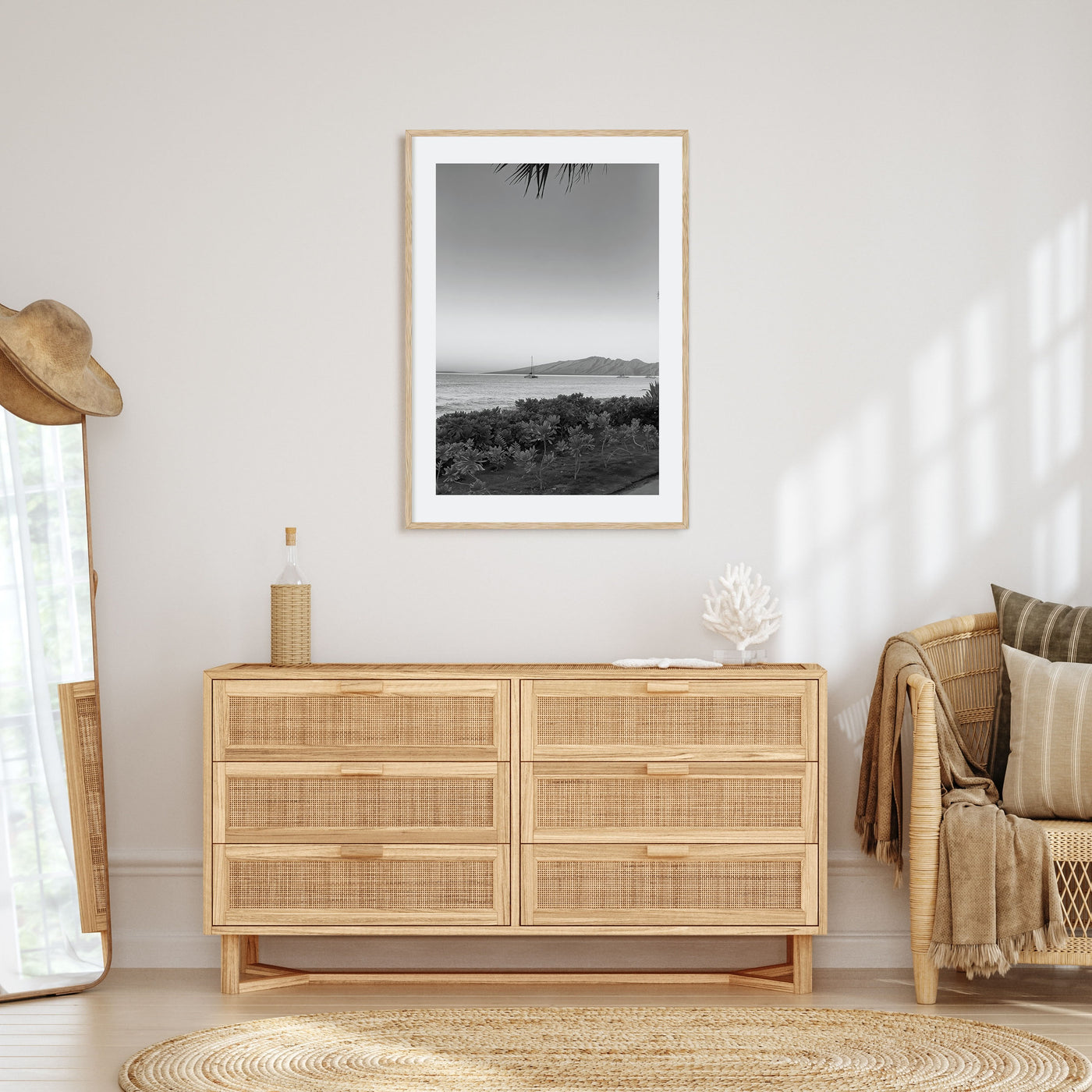 Lahaina Photo B&W Poster