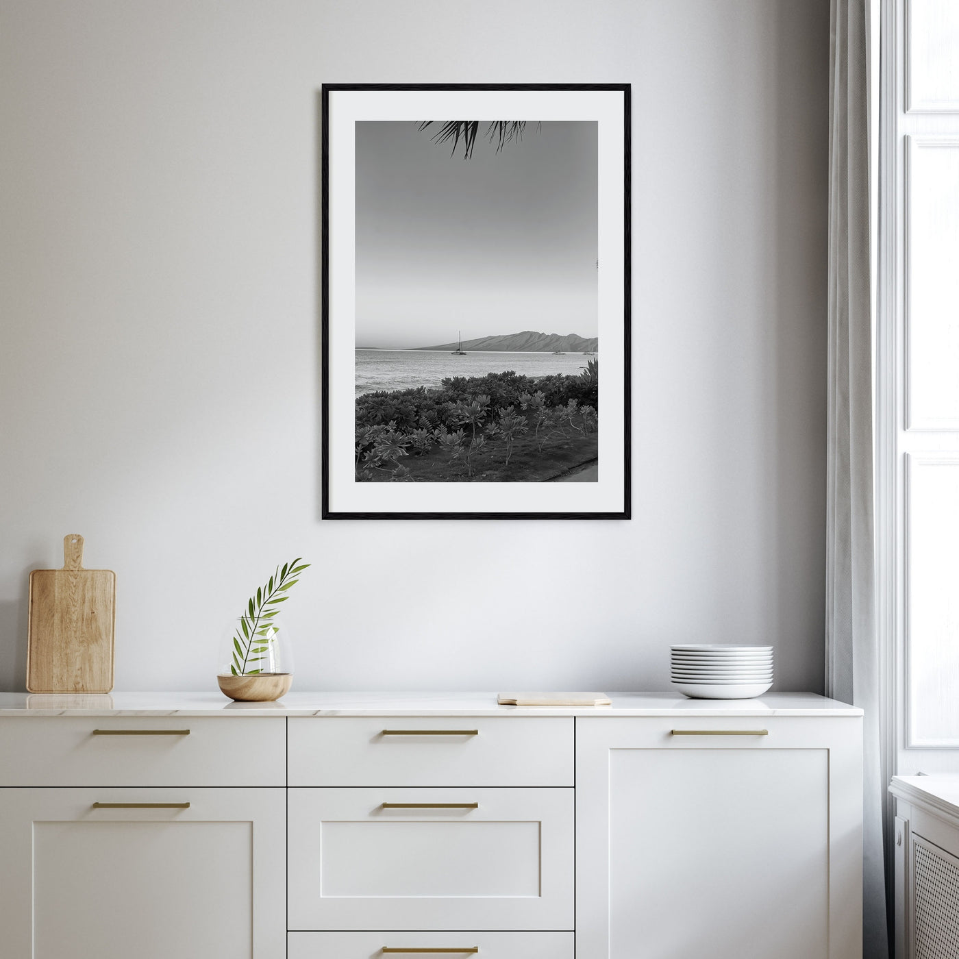 Lahaina Photo B&W Poster