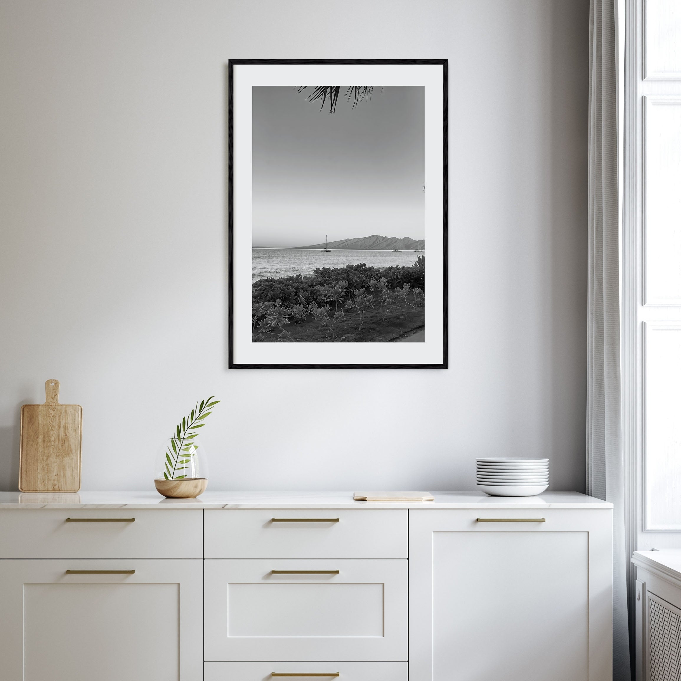Lahaina Photo B&W Poster