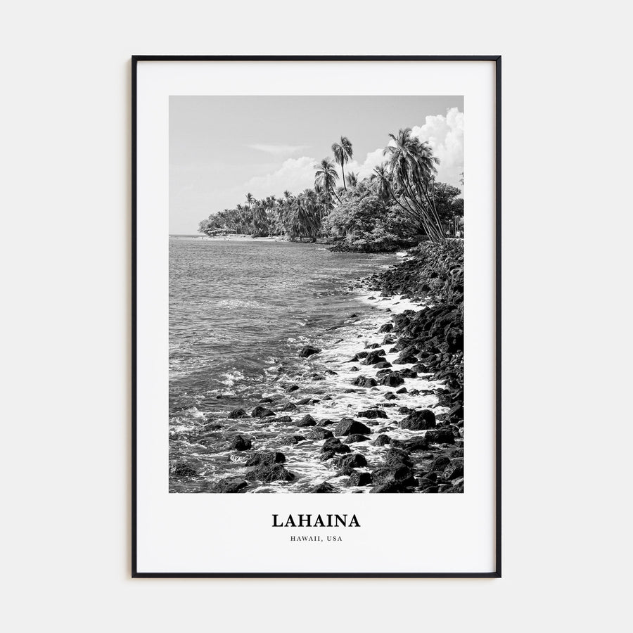 Lahaina Portrait B&W Poster