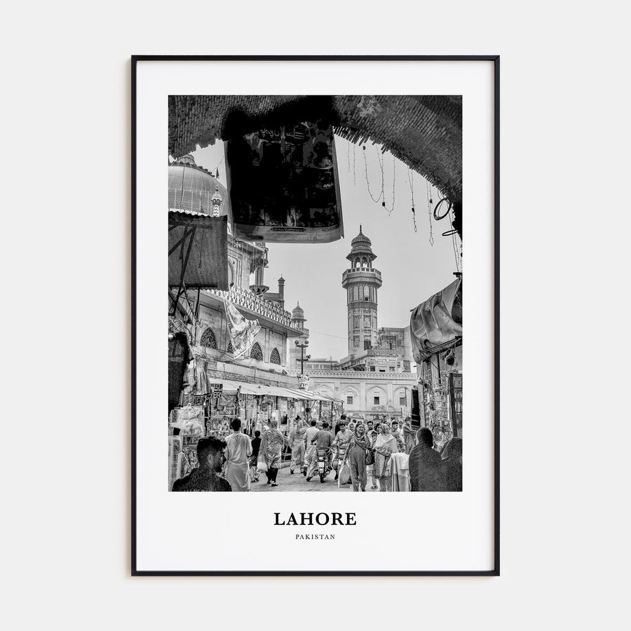 Lahore Portrait B&W No 1 Poster