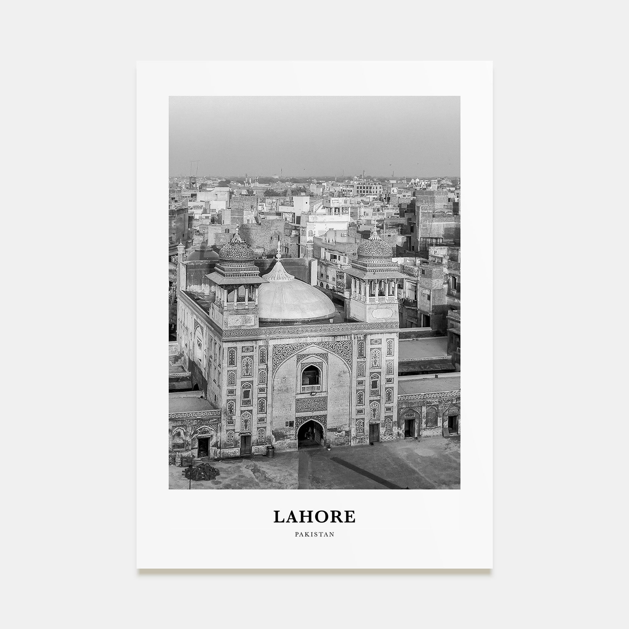 Lahore Portrait B&W No 2 Poster