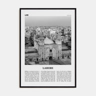 Lahore Travel B&W No 2 Poster