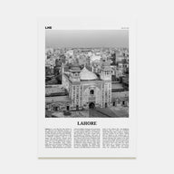 Lahore Travel B&W No 2 Poster