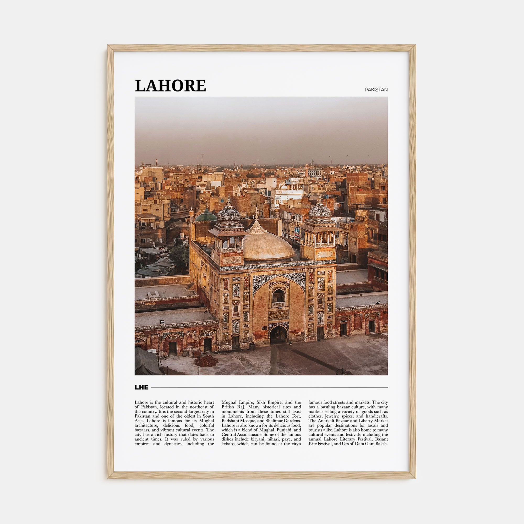 Lahore Travel Color Poster