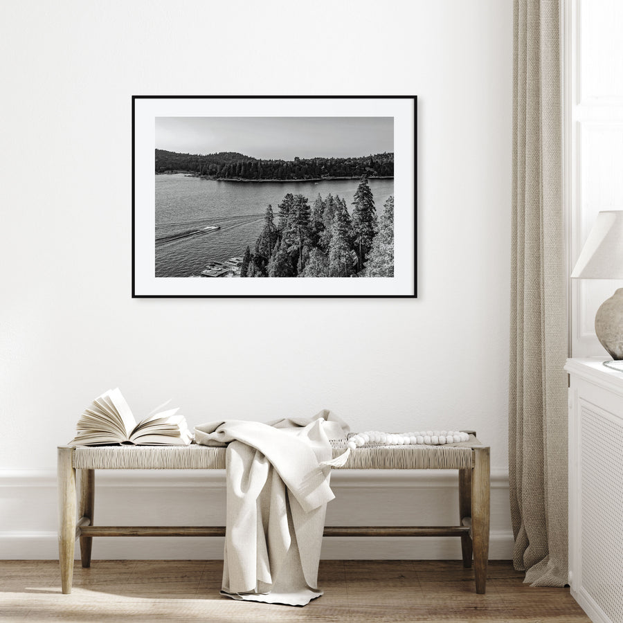 Lake Arrowhead Landscape B&W Poster