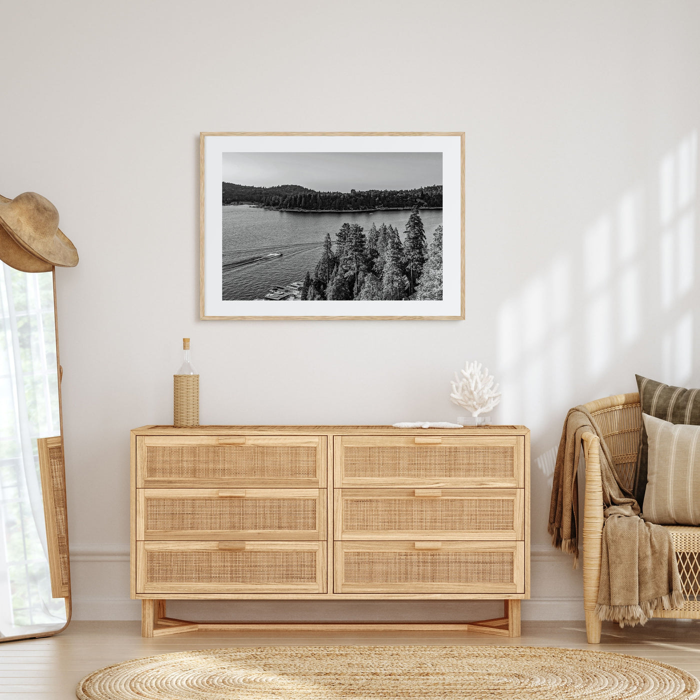 Lake Arrowhead Landscape B&W Poster