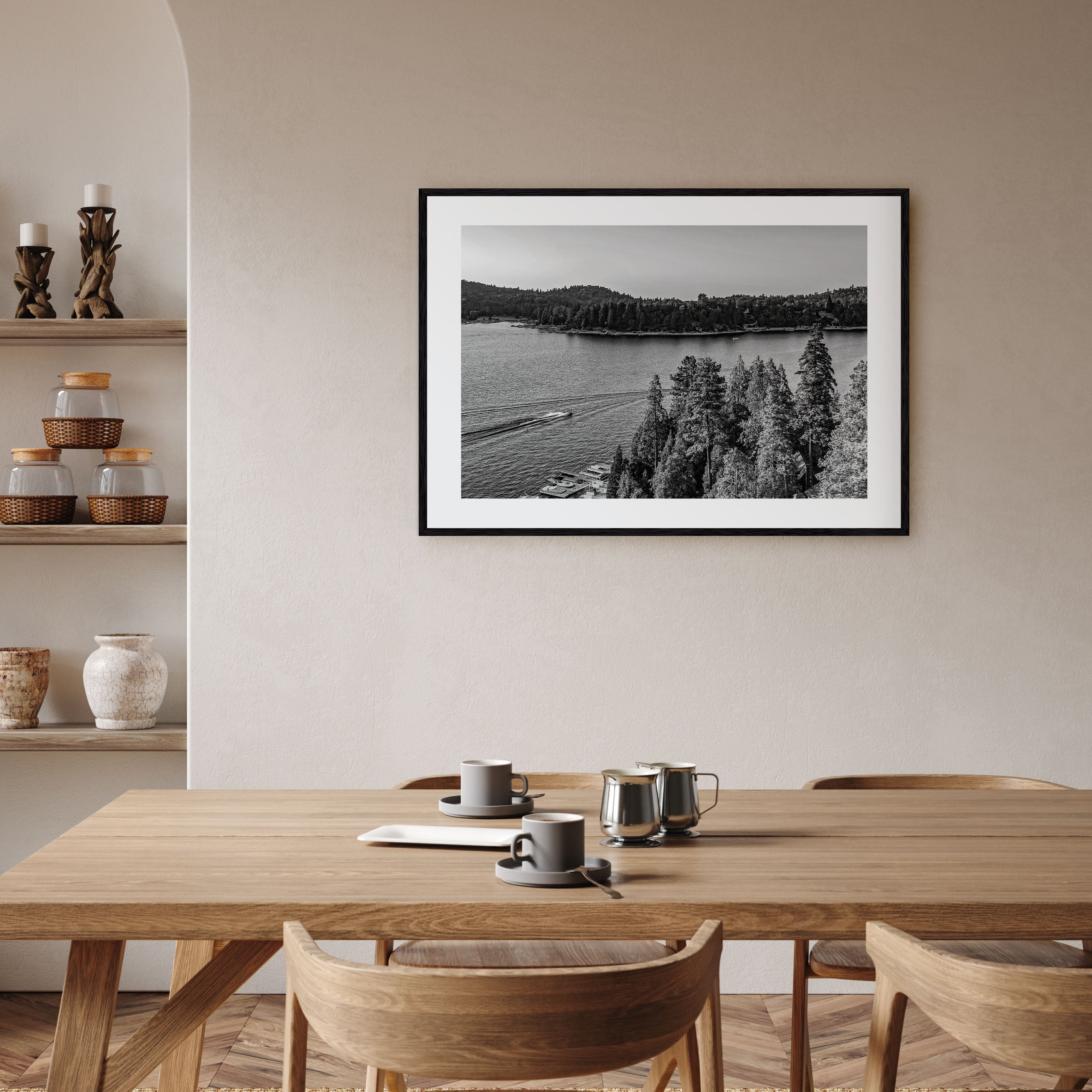 Lake Arrowhead Landscape B&W Poster