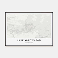 Lake Arrowhead Map Landscape Poster