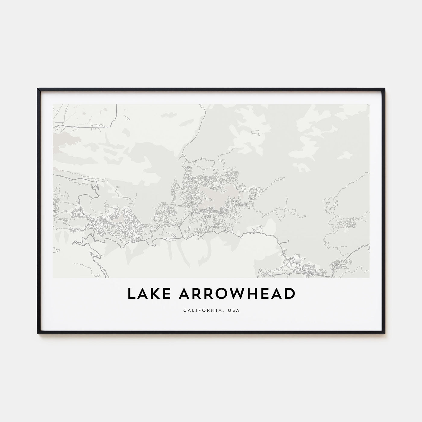 Lake Arrowhead Map Landscape Poster