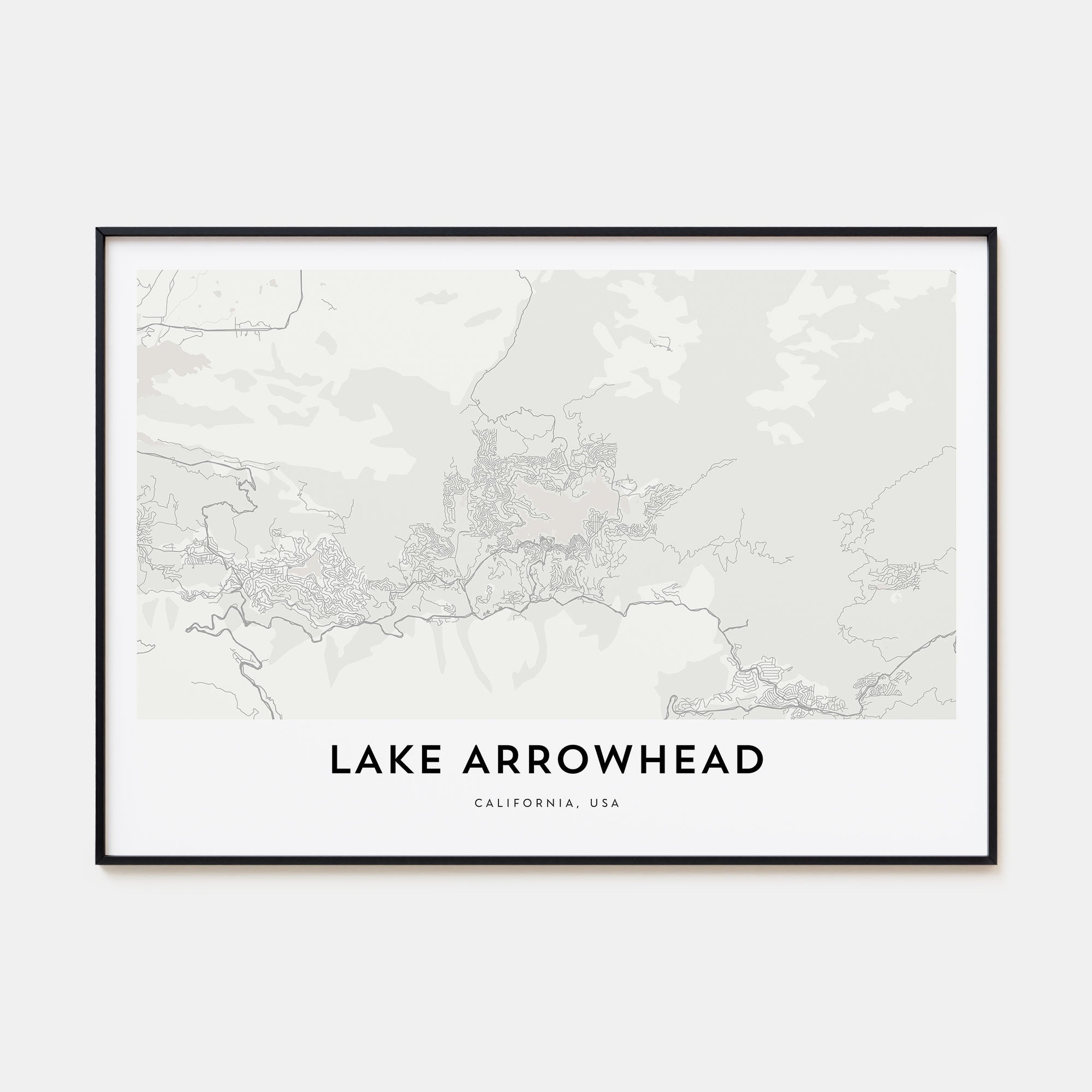Lake Arrowhead Map Landscape Poster
