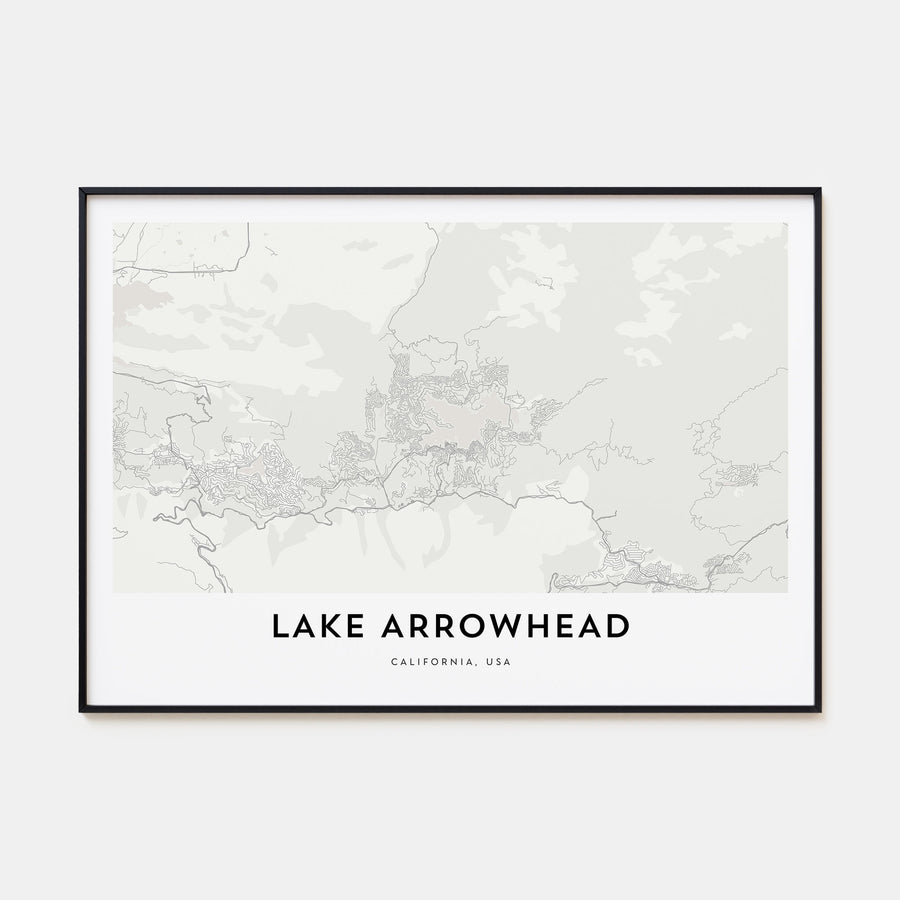 Lake Arrowhead Map Landscape Poster