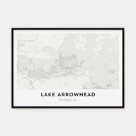 Lake Arrowhead Map Landscape Poster