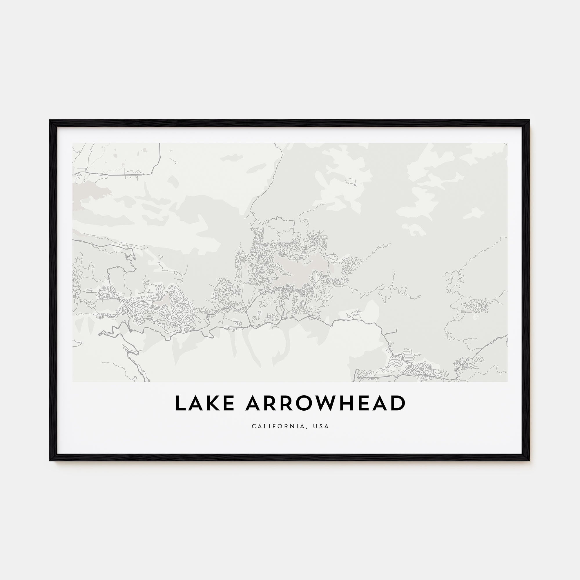 Lake Arrowhead Map Landscape Poster