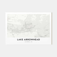 Lake Arrowhead Map Landscape Poster
