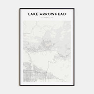 Lake Arrowhead Map Portrait Poster