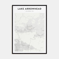 Lake Arrowhead Map Portrait Poster