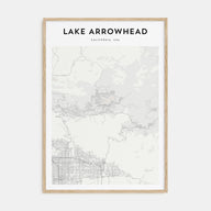 Lake Arrowhead Map Portrait Poster