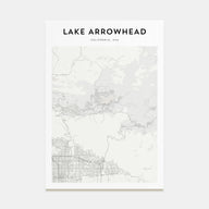 Lake Arrowhead Map Portrait Poster