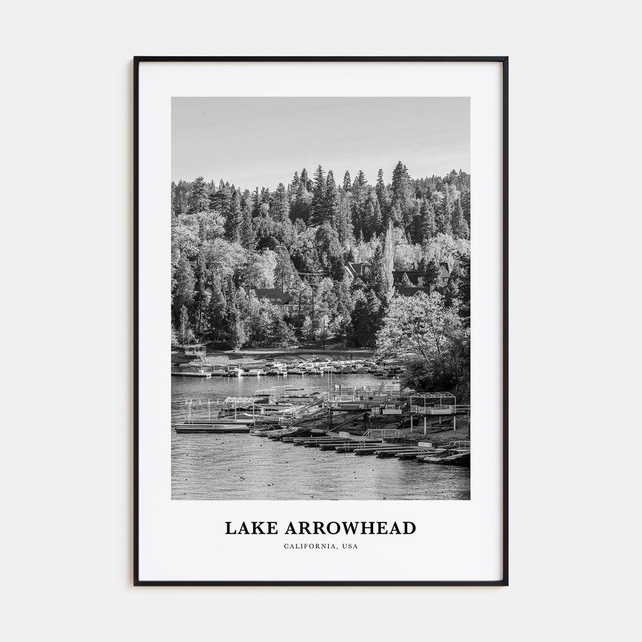 Lake Arrowhead Portrait B&W Poster