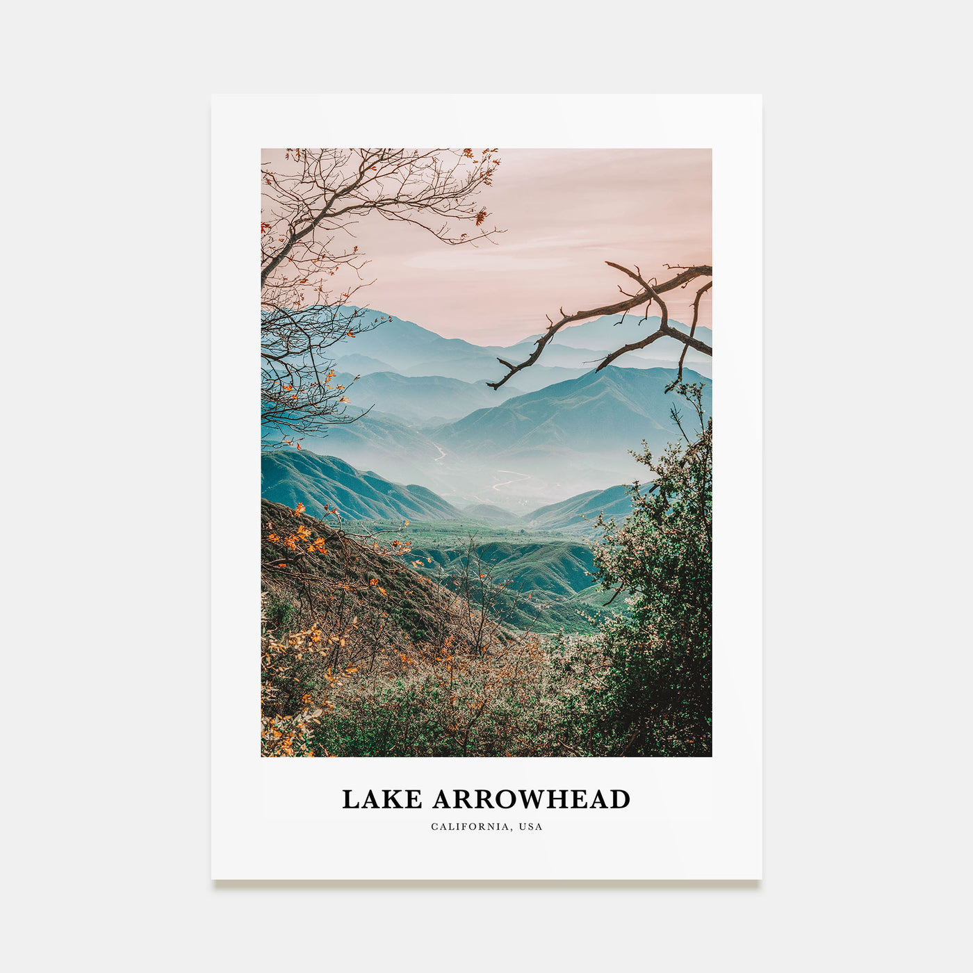Lake Arrowhead Portrait Color Poster