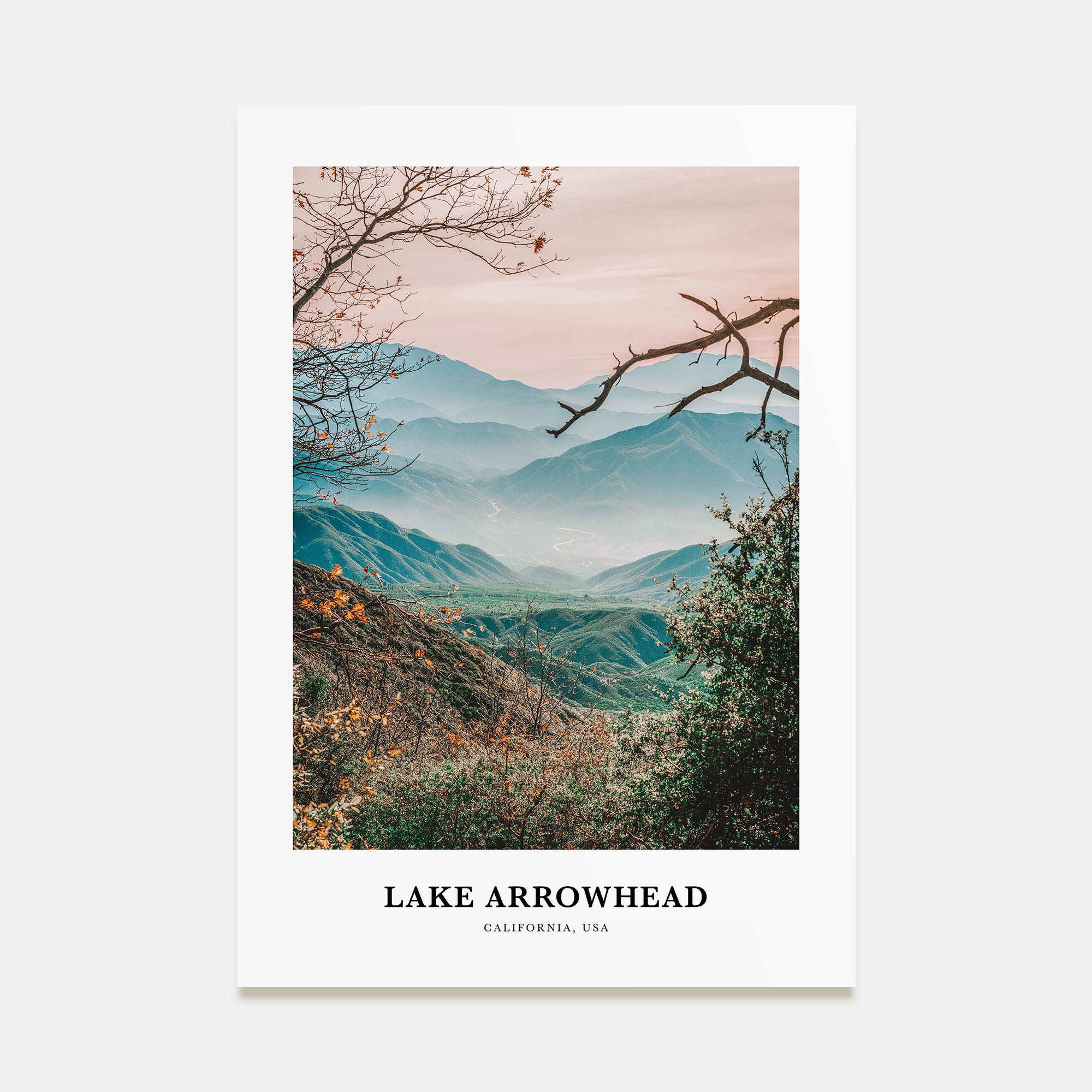 Lake Arrowhead Portrait Color Poster