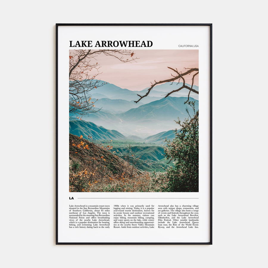 Lake Arrowhead Travel Color Poster