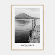 Lake Atitlán Portrait B&W Poster