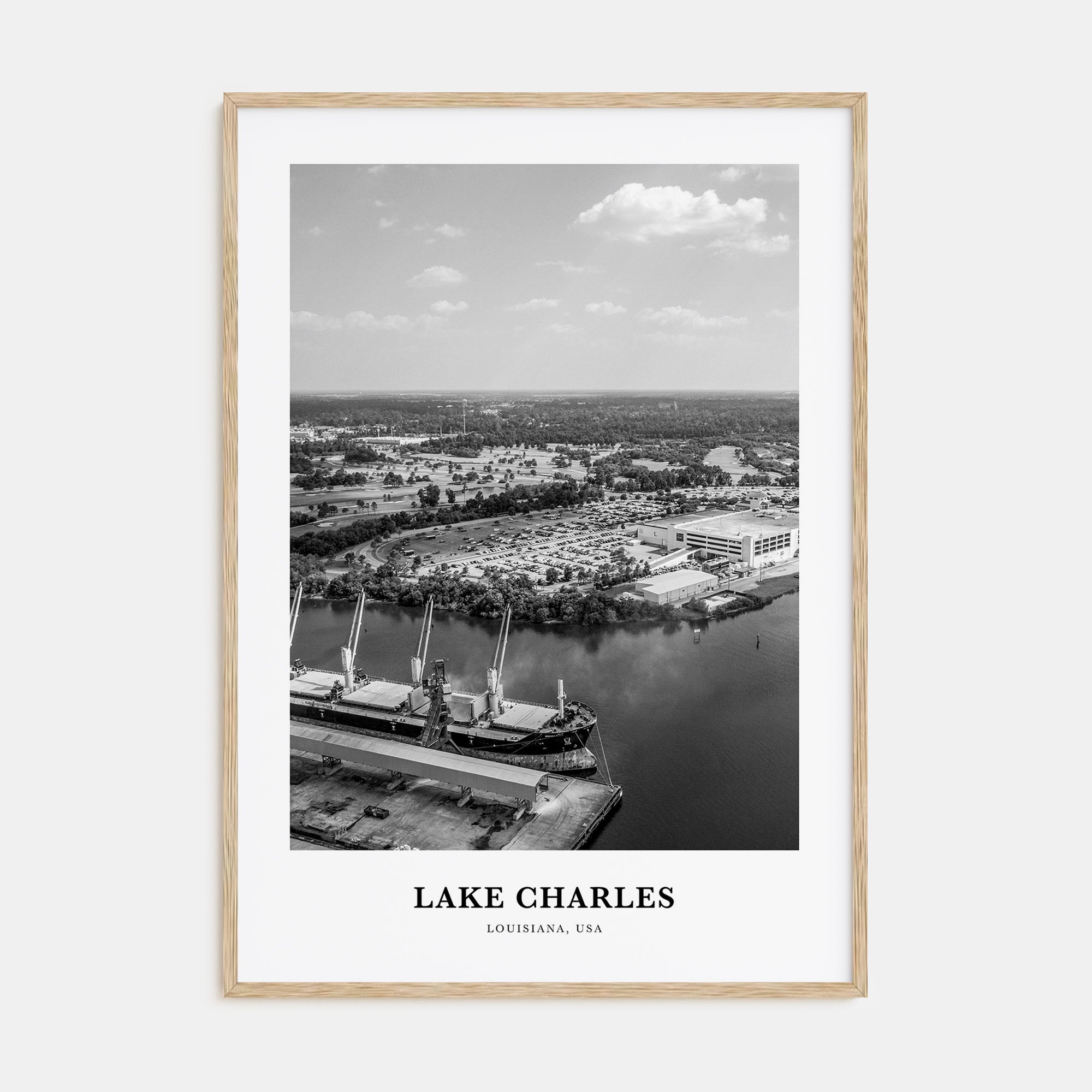 Lake Charles Portrait B&W Poster