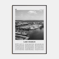 Lake Charles Travel B&W Poster