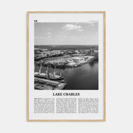 Lake Charles Travel B&W Poster