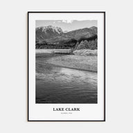 Lake Clark National Park Portrait B&W Poster
