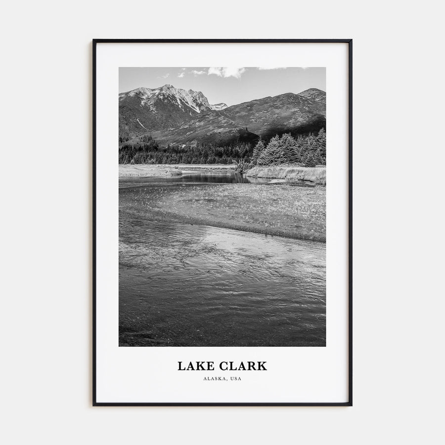 Lake Clark National Park Portrait B&W Poster
