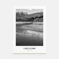 Lake Clark National Park Portrait B&W Poster