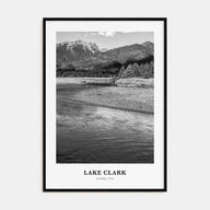 Lake Clark National Park Portrait B&W Poster