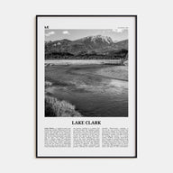 Lake Clark National Park Travel B&W Poster
