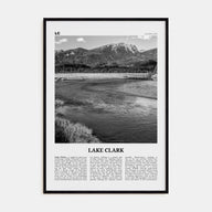 Lake Clark National Park Travel B&W Poster
