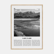 Lake Clark National Park Travel B&W Poster