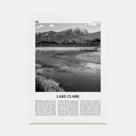 Lake Clark National Park Travel B&W Poster