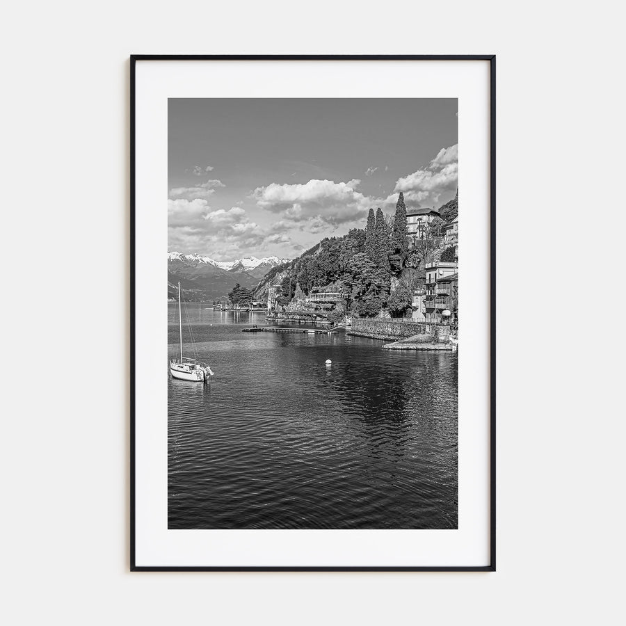 Lake Como Photo B&W Poster
