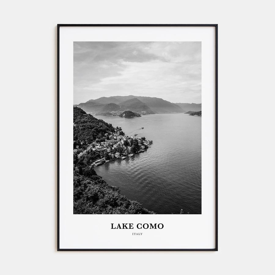 Lake Como Portrait B&W Poster
