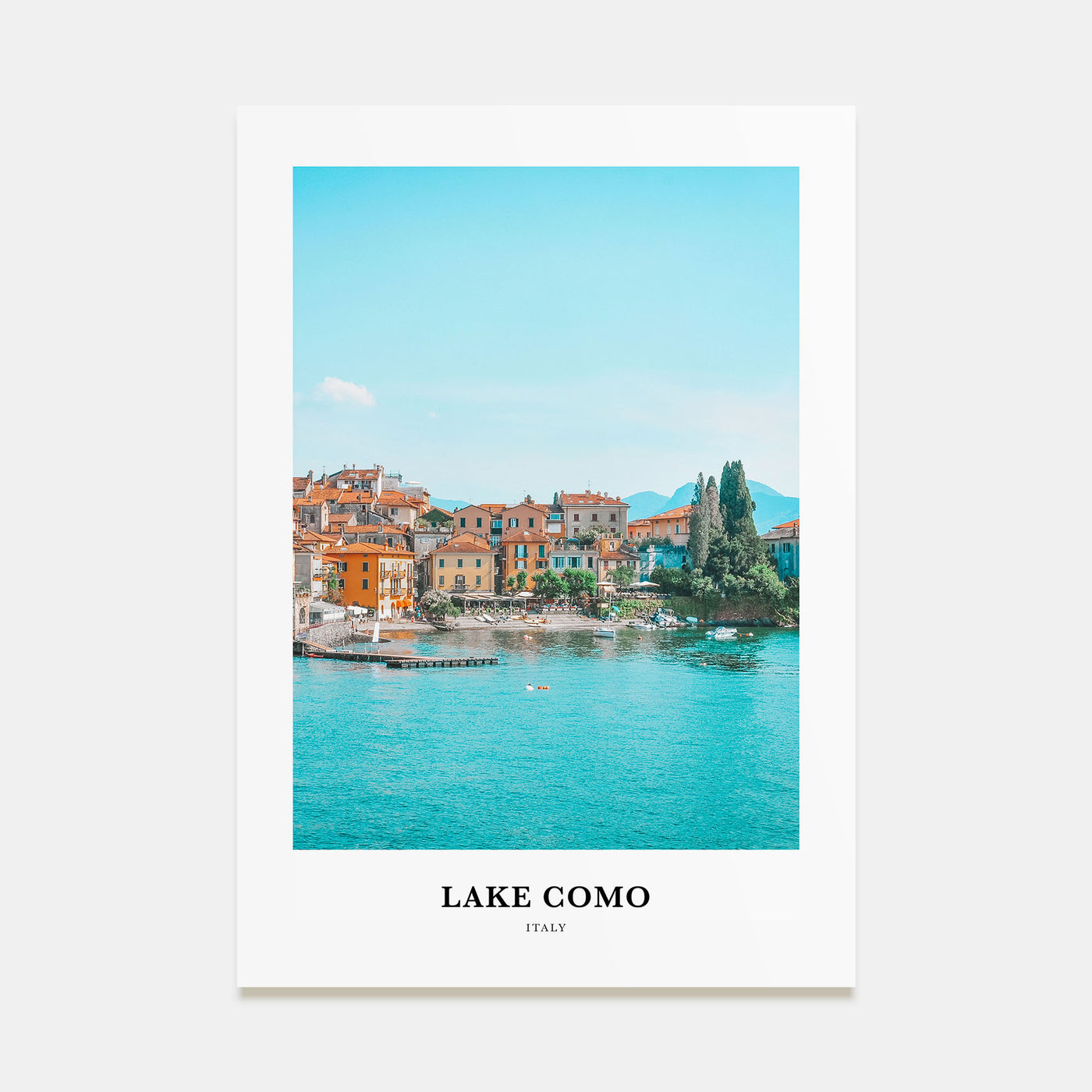 Lake Como Portrait Color No 1 Poster