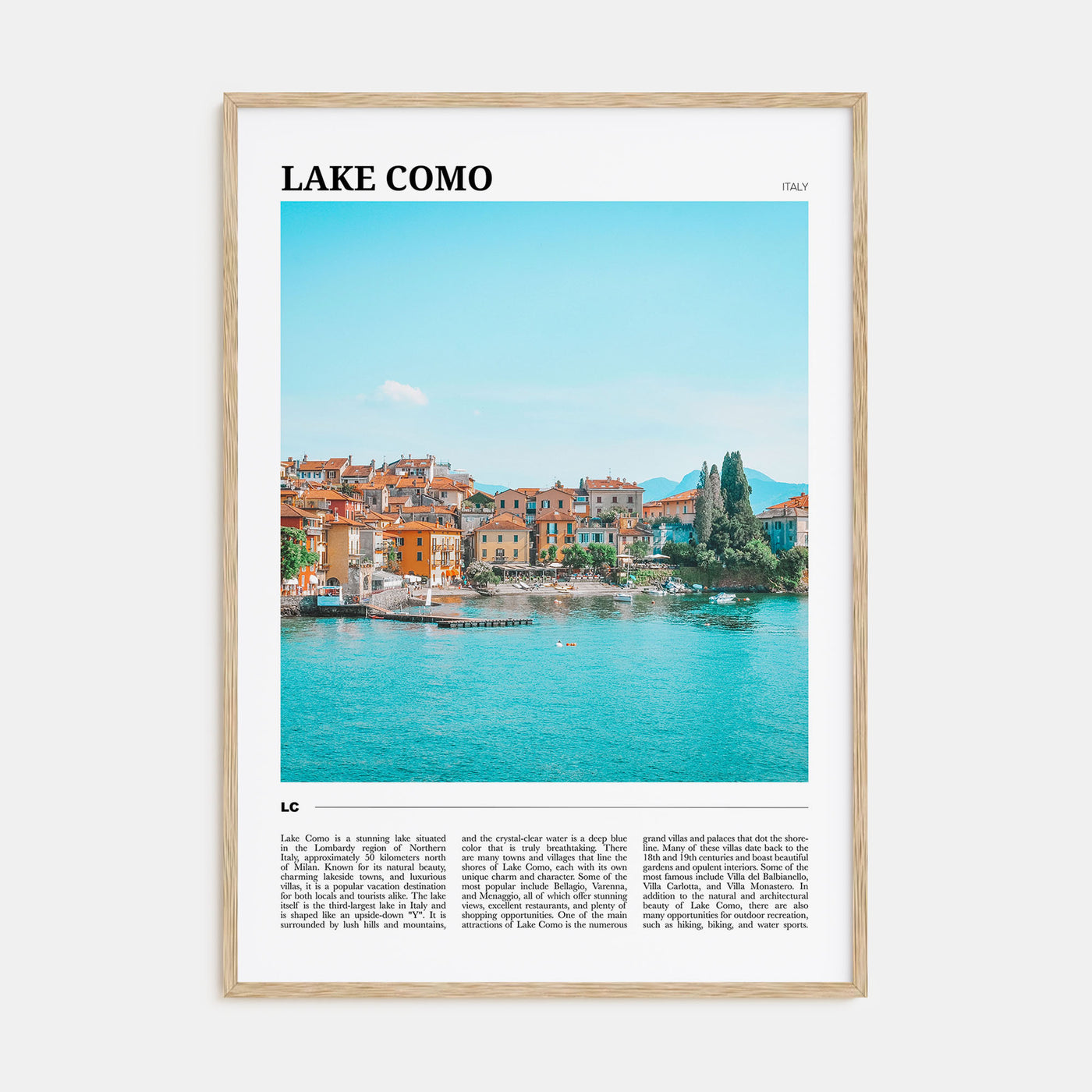 Lake Como Travel Color No 1 Poster