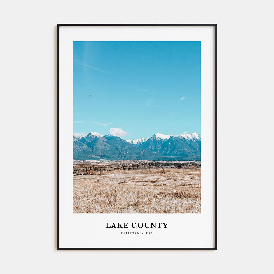 Lake County Portrait Color Poster