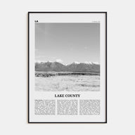 Lake County Travel B&W Poster