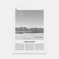 Lake County Travel B&W Poster